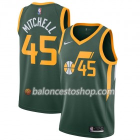 Camiseta Hombre NBA Utah Jazz Donovan Mitchell 45 2018-19 Nike Verde Swingman